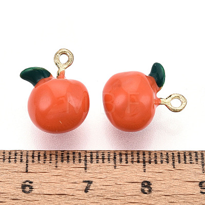 Rack Plating Alloy Enamel Pendants ENAM-T091-47B-1