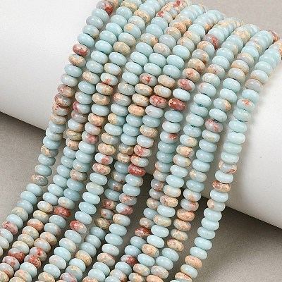 Synthetic Aqua Terra Jasper Beads Strands X-G-S366-102A-1