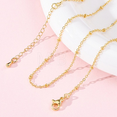 Brass Satellite Chains Necklaces for Women NJEW-D302-61G-1