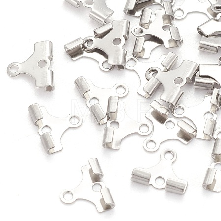 Tarnish Resistant 304 Stainless Steel Folding Crimp Ends STAS-M250-02-1