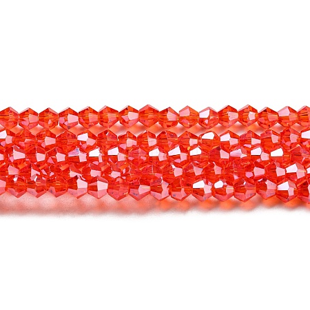 Transparent Electroplate Glass Beads Strands EGLA-A039-T2mm-A14-1