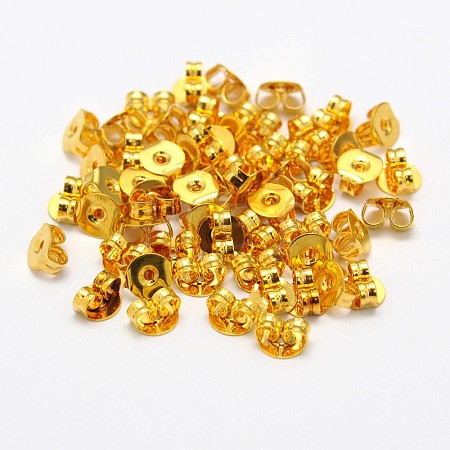 Brass Ear Nuts X-KK-M163-02G-NR-1