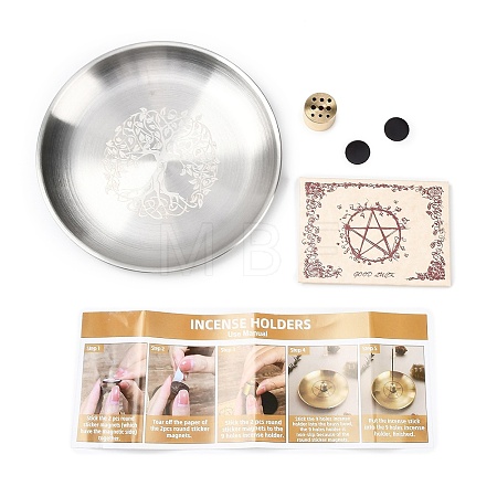 201 Stainless Steel Steel Incense Holders AJEW-P131-03-1