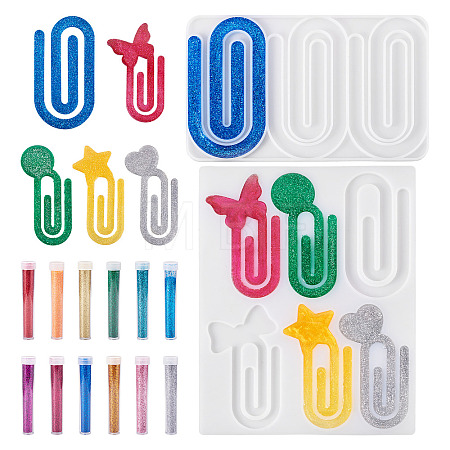 2Pcs 2 Styles Silicone Bookmark Molds DIY-TA0015-02-1