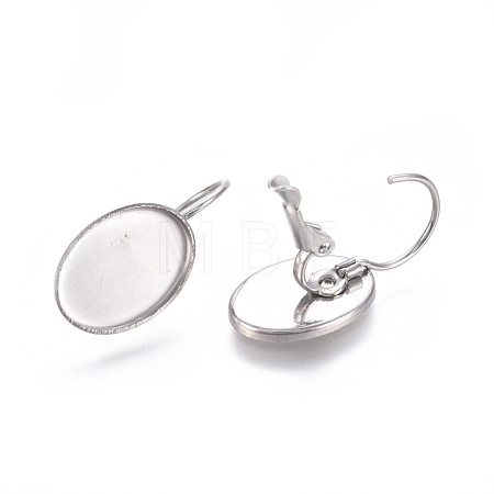 Tarnish Resistant 304 Stainless Steel Leverback Earring Findings X-STAS-E474-08P-1