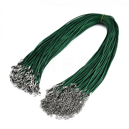 Waxed Cotton Cord Necklace Making MAK-S034-019-1