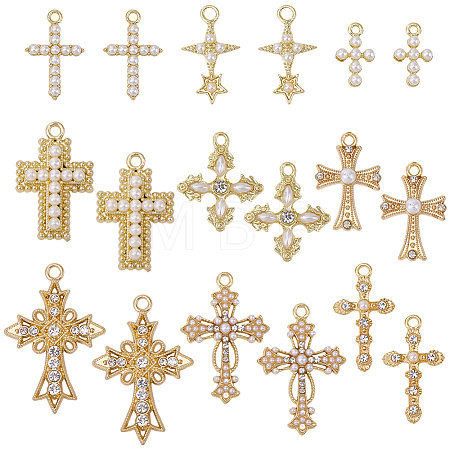 18Pcs 9 Styles Alloy Pendants FIND-SC0023-60-1