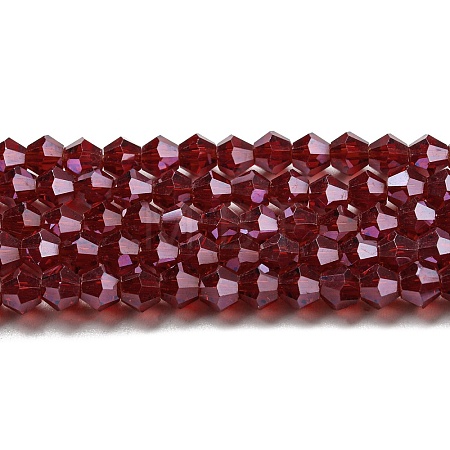 Transparent Electroplate Glass Beads Strands EGLA-A039-T3mm-A27-1
