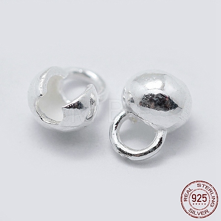 925 Sterling Silver Bead Tips Knot Covers STER-K171-48S-02-1