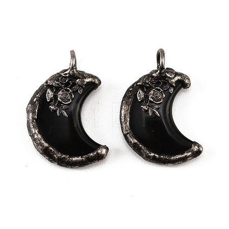 Natural Obsidian Pendants G-H359-05AS-02-1