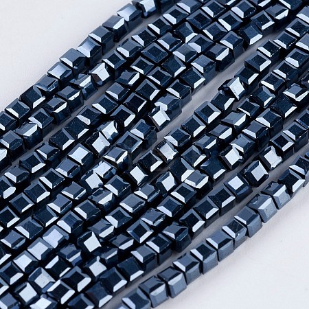 Electroplate Glass Beads Strands EGLA-F121-FP01-1