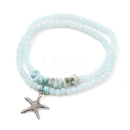 Stretch Bracelets Sets BJEW-JB05586-03-1