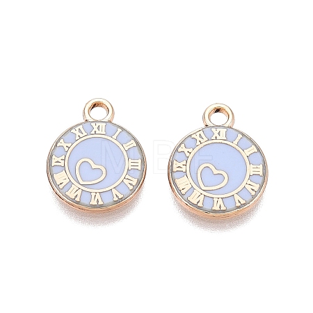 Rack Plating Alloy Enamel Pendants ENAM-N070-01A-03G-03-1