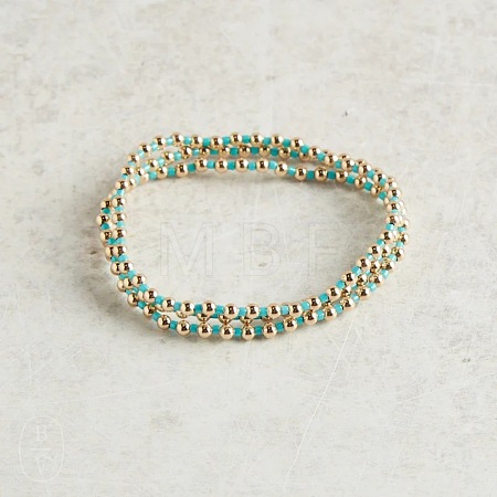 3Pcs CCB & Glass Seed Beads Stretch Bracelets Set for Women RR1664-5-1