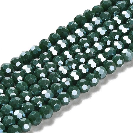 Electroplate Opaque Glass Beads Strands EGLA-A035-P6mm-A06-1