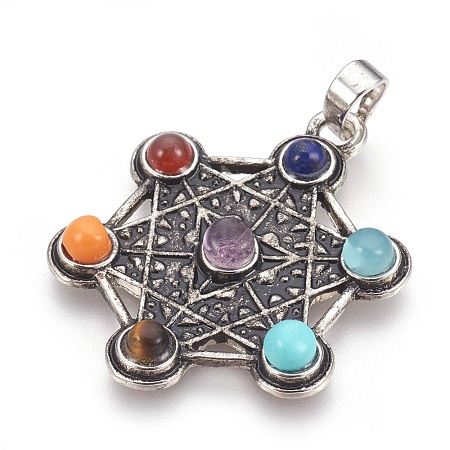 Natural & Synthetic Gemstone Pendants KK-F756-05D-1