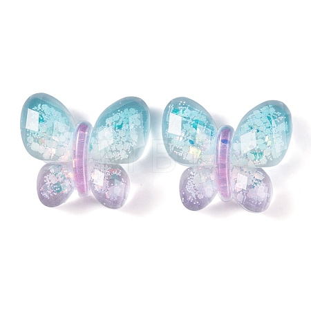 Transparent Epoxy Resin Butterfly Decoden Cabochons CRES-M034-02D-1