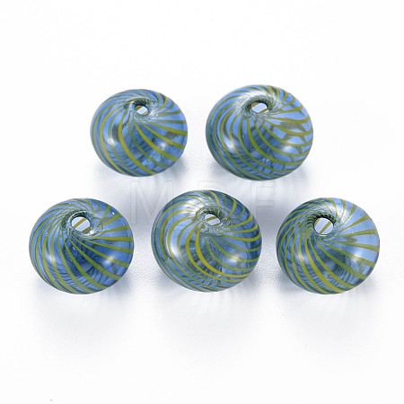 Transparent Handmade Blown Glass Globe Beads GLAA-T012-19C-1