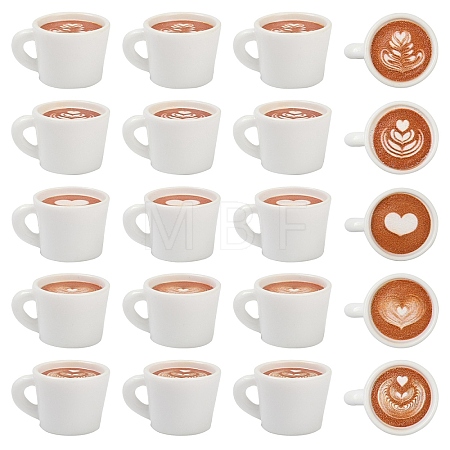 15Pcs 5 Styles Opaque Resin Drink Pendants FIND-YW0007-46-1