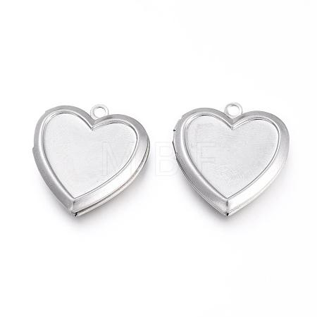 Tarnish Resistant 316 Stainless Steel Locket Pendants A-STAS-K192-09P-1