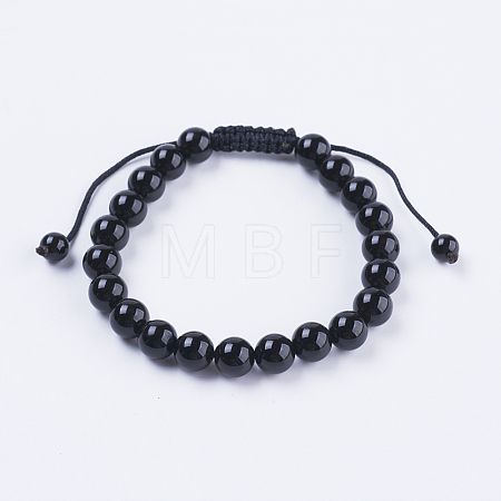 Adjustable Nylon Cord Braided Bead Bracelets BJEW-F308-55A-1