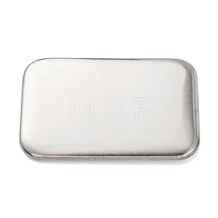 Rectangle Iron Blank Badge Button Parts IFIN-D004-02A-P-1