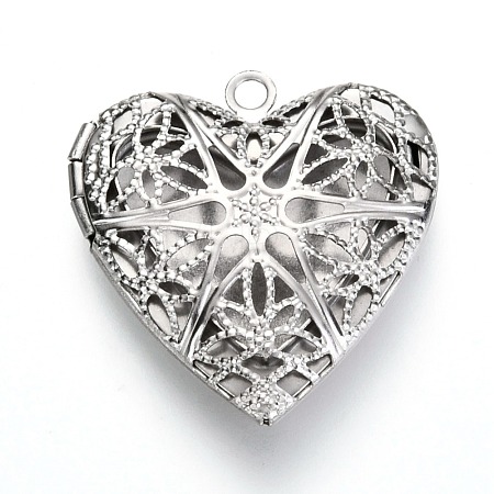 Tarnish Resistant 316 Stainless Steel Diffuser Locket Pendants STAS-G146-09P-1