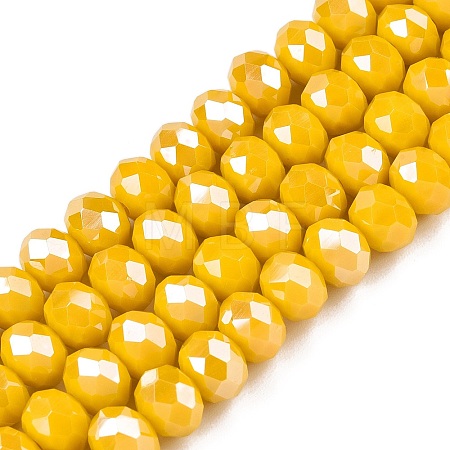 Electroplate Glass Beads Strands EGLA-A044-P8mm-A29-1