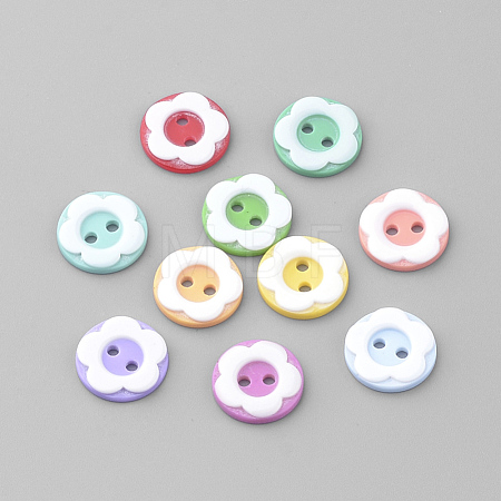 2-Hole Acrylic Buttons X-BUTT-S020-34-1