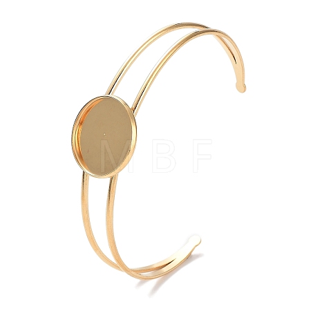 Ion Plating(IP) 304 Stainless Steel Bracelets Setting Making BJEW-B090-03D-G-1