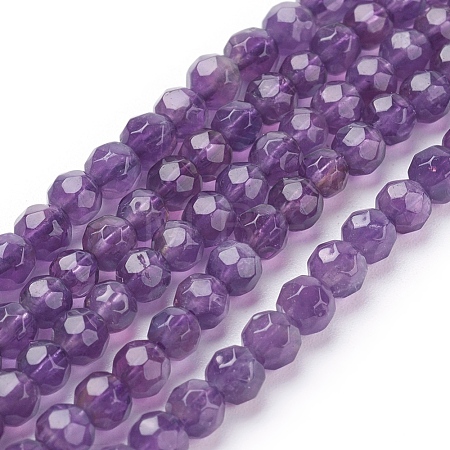 Natural Amethyst Beads Strands X-G-C073-4mm-3-1