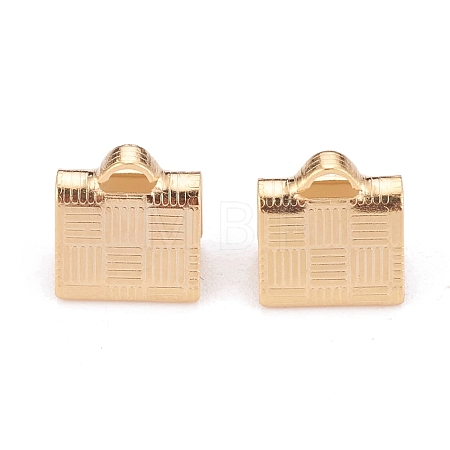 304 Stainless Steel Ribbon Crimp Ends STAS-P249-30G-1