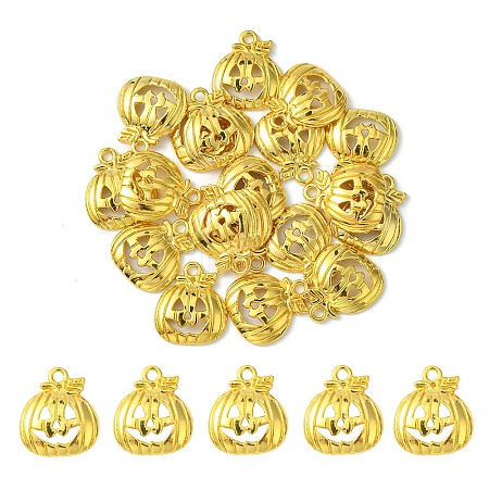 20Pcs Halloween Pumpkin Jack-O'-Lantern Alloy Pendants TIBEP-YW0001-43G-1