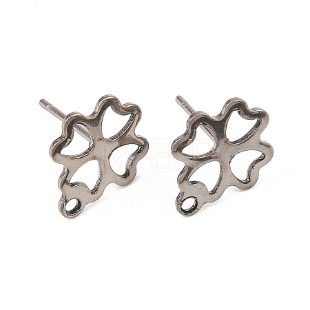 Non-Tarnish 201 Stainless Steel Stud Earring Findings EJEW-A071-14A-P-01-1