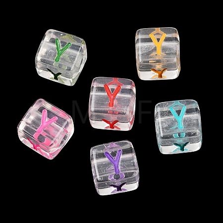 Acrylic European Beads MACR-I042-01Y-1