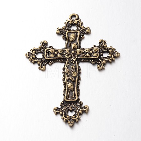 Tibetan Style Alloy Big Pendants X-TIBEP-A20541-AB-FF-1