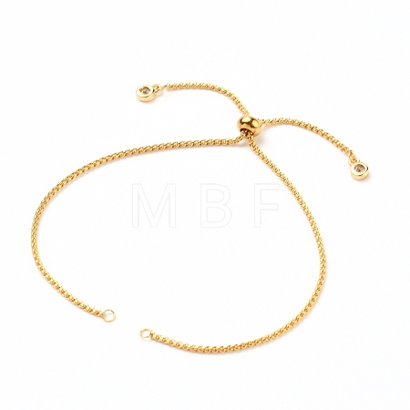Adjustable 304 Stainless Steel Box Chain Slider Bracelet/Bolo Bracelets Making AJEW-JB00781-02-1