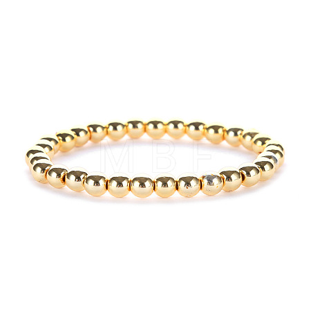 Synthetic Non-magnetic Hematite Beaded Stretch Bracelets for Men Women YP2747-5-1