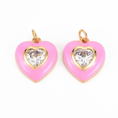 Brass Enamel Pendants KK-T013-15E-NF-1