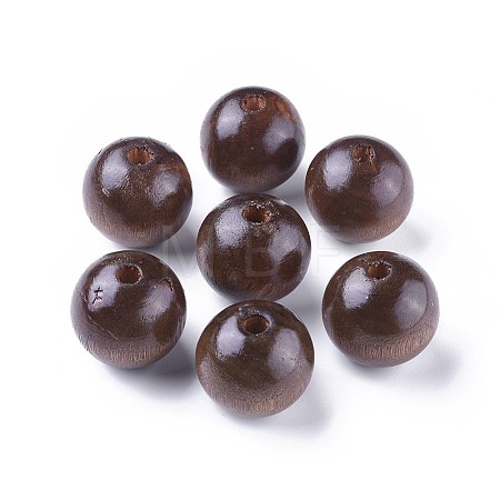 Lightcoffee Round Natural Wood Beads X-TB25MMY-5-1