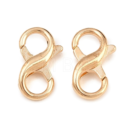 Alloy Lobster Claw Clasps AL-CBAA02B-01G-1