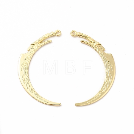 Rack Plating Alloy Big Pendants PALLOY-E025-34G-1