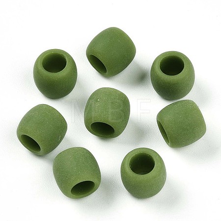 Frosted Opaque Acrylic Beads SACR-T017-08C-1