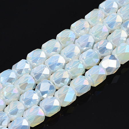 Electroplate Glass Beads Strands X-EGLA-N002-13-A14-1