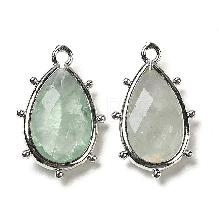 Natural Green Fluorite Pendants G-B009-02P-P-1