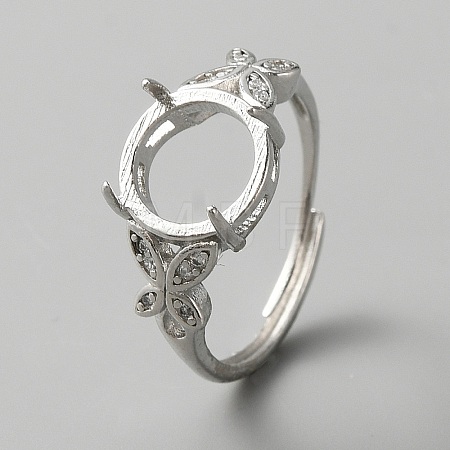 Adjustable Brass Solitaire Ring Settings FIND-WH0120-63D-1