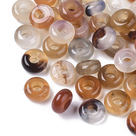 Natural Agate European Beads X-G-Q503-07-1