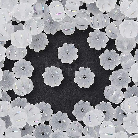 Frosted Transparent Acrylic Beads X1-OACR-P029-03B-06-1