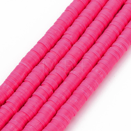 Handmade Polymer Clay Bead Strands CLAY-T002-6mm-49-1