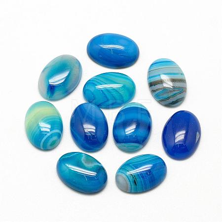 Natural Striped Agate/Banded Agate Cabochons G-R415-18x25-12-1